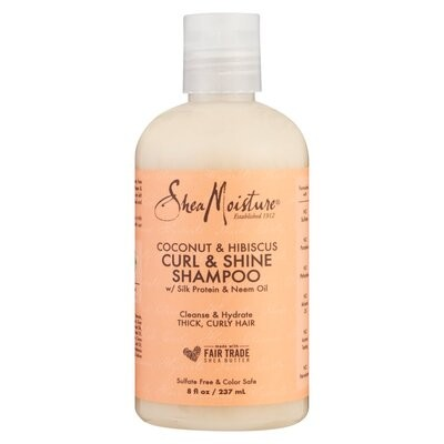 SHEA MOISTURE -CURL & SHINE (Coconut & Hibiscus) SHAMPOO 13 OZ 384ml