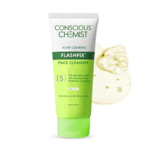 CONSCIOUS CHEMIST Acne Clearing FLASHFIX Face Cleanser(For Oily And Acne Prone Skin) 100ml