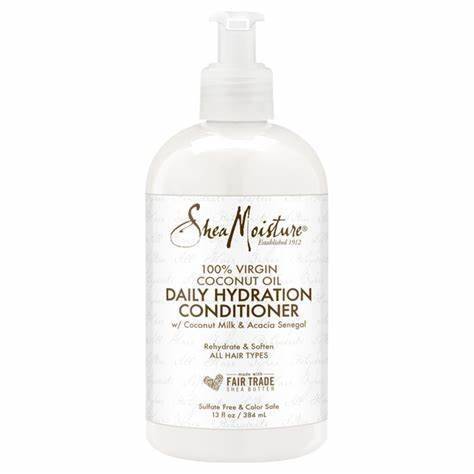 SHEA MOISTURE -100% VIRGIN COCONUT Daily Hydration (Coconut milk & Acacia Senegal) CONDITIONER 13 oz 384ml