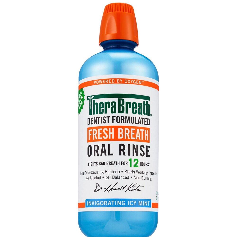 THERABREATH -Dentist Formulated Fresh Breath (Invigorating Icy Mint Rinse) Oral Rinse 473ml