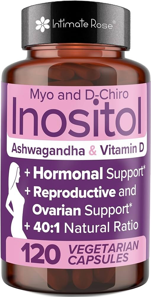 INTIMATE ROSE -Myo and D-Chiro Inositol Dietary Supplements (120 Veg. Caps)