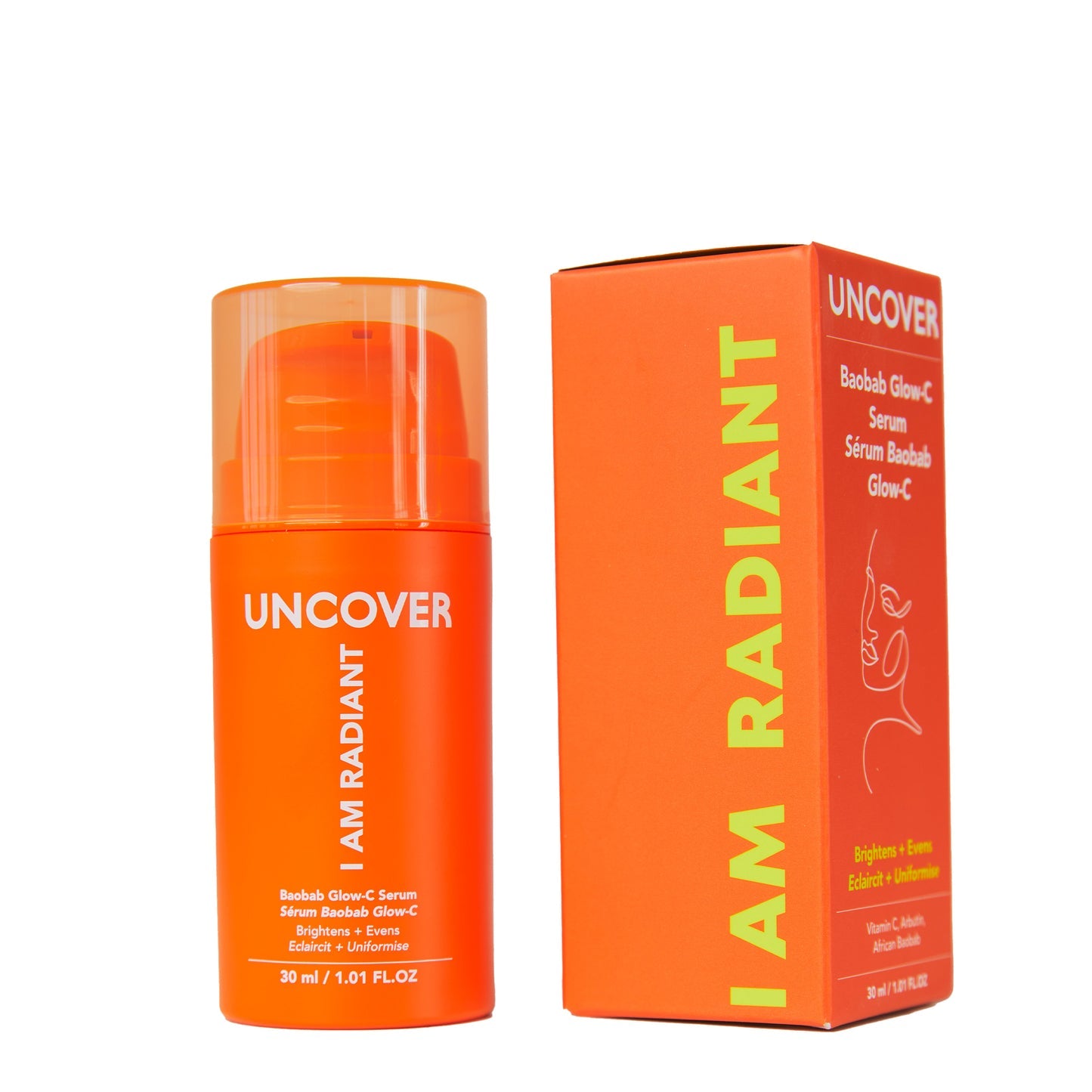 UNCOVER -I AM RADIANT Baobab Glow-C Serum 1.01 oz 30ml