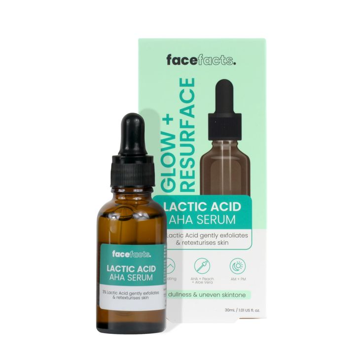 FACEFACTS -Glow & Resurface Lactic Acid Facial Serum 30ml