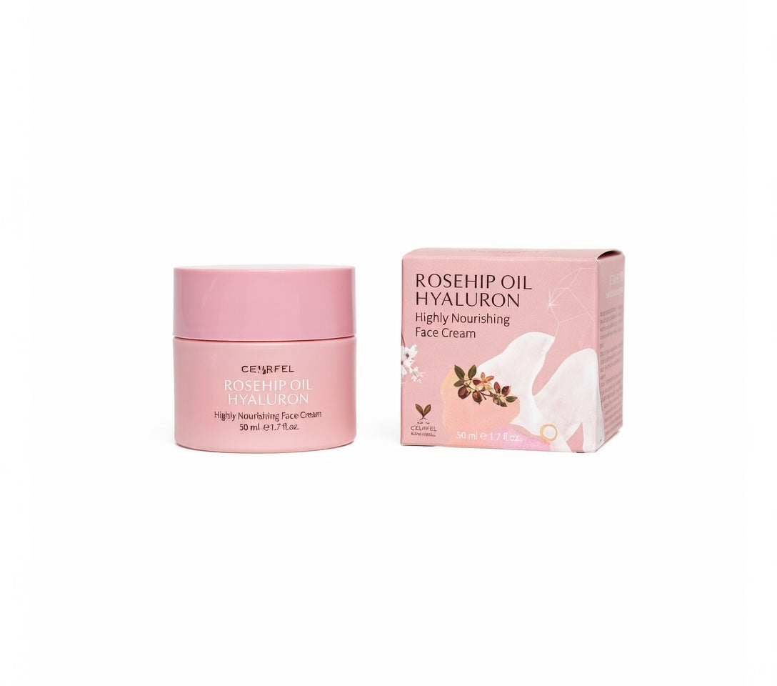 GLAMFOX -(Roseship Oil + Hyaluronic) Hydra Nourishing Face Cream 50g