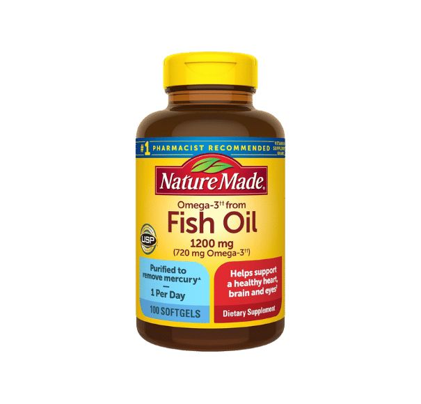 NATURE MADE -Fish Oil 1200mg (360mg Omega-3) Dietary Supplements (300 soft gels)
