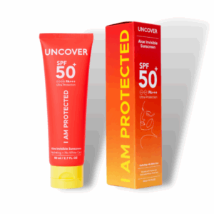UNCOVER -I AM PROTECTED Aloe Invisible SPF50+ PA+++ UVA + UVB Sunscreen 2.7 oz 80ml