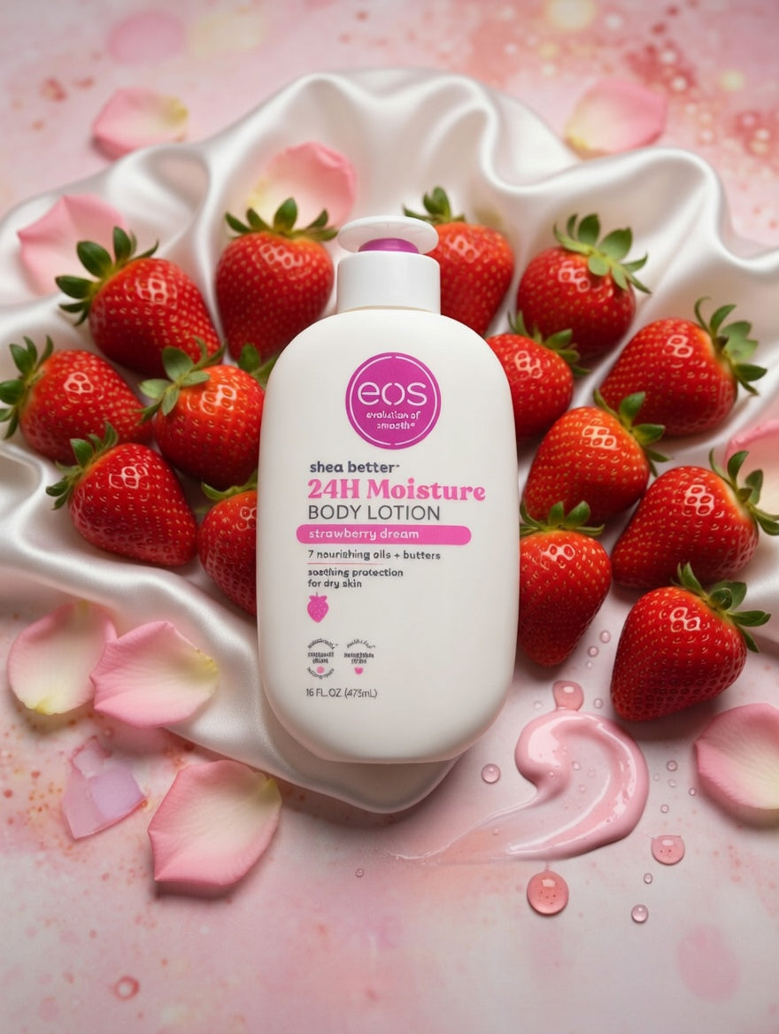 EOS -Shea Butter 24H Moisture (Strawberry Dream) Lotion 473ml