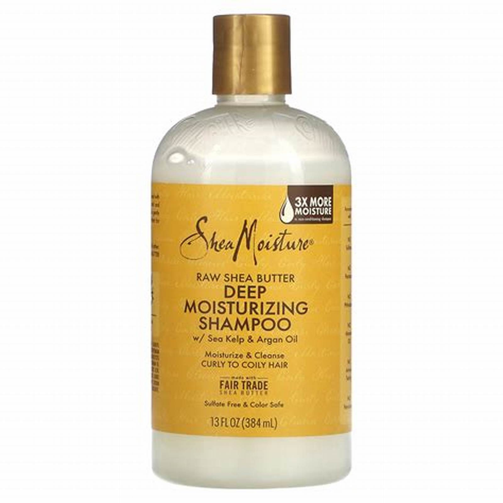SHEA MOISTURE -Raw Shea Butter (sea kelp & Argan Oil) Deep Moisturizing SHAMPOO 13 oz 384ml
