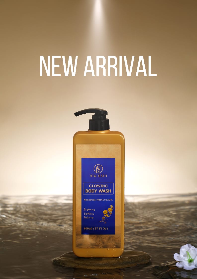 NIU SKIN -Glowing (Niacinamide, Vitamin C & AHA) Body Wash 800ml