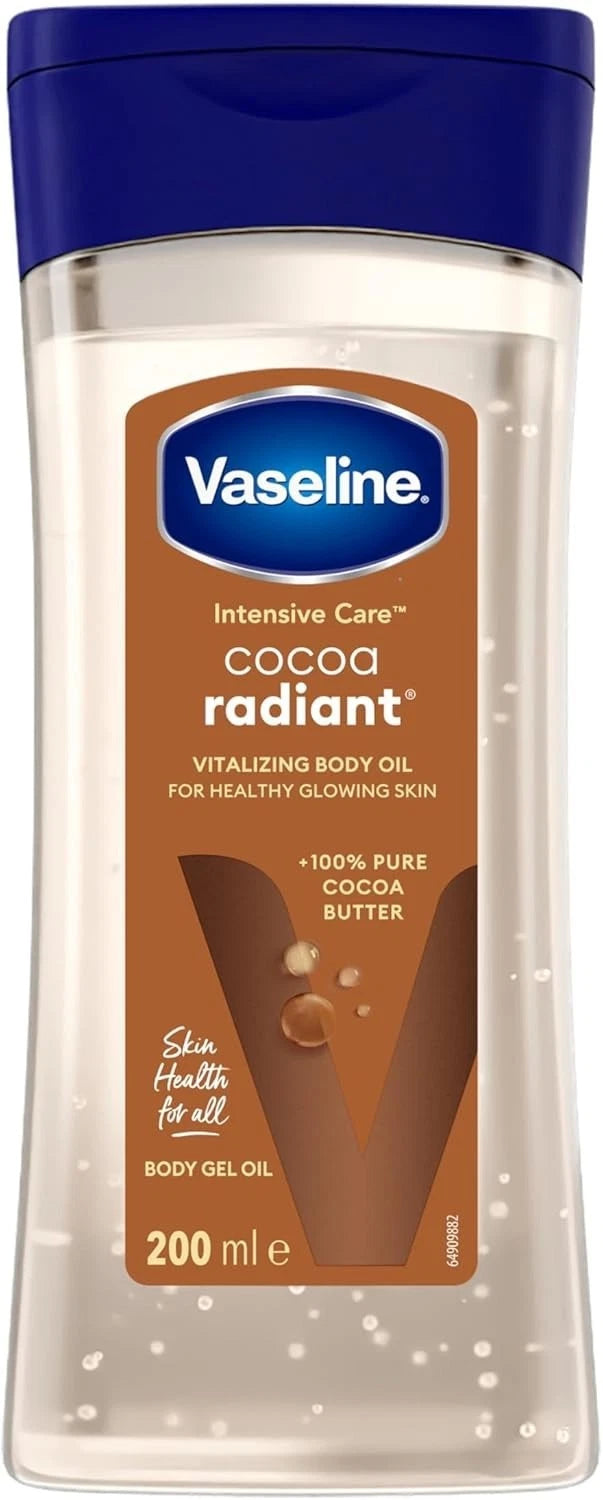 Vaseline Cocoa Radiant Body Oil Healthy Glowing Skin 200ml Moisturizer