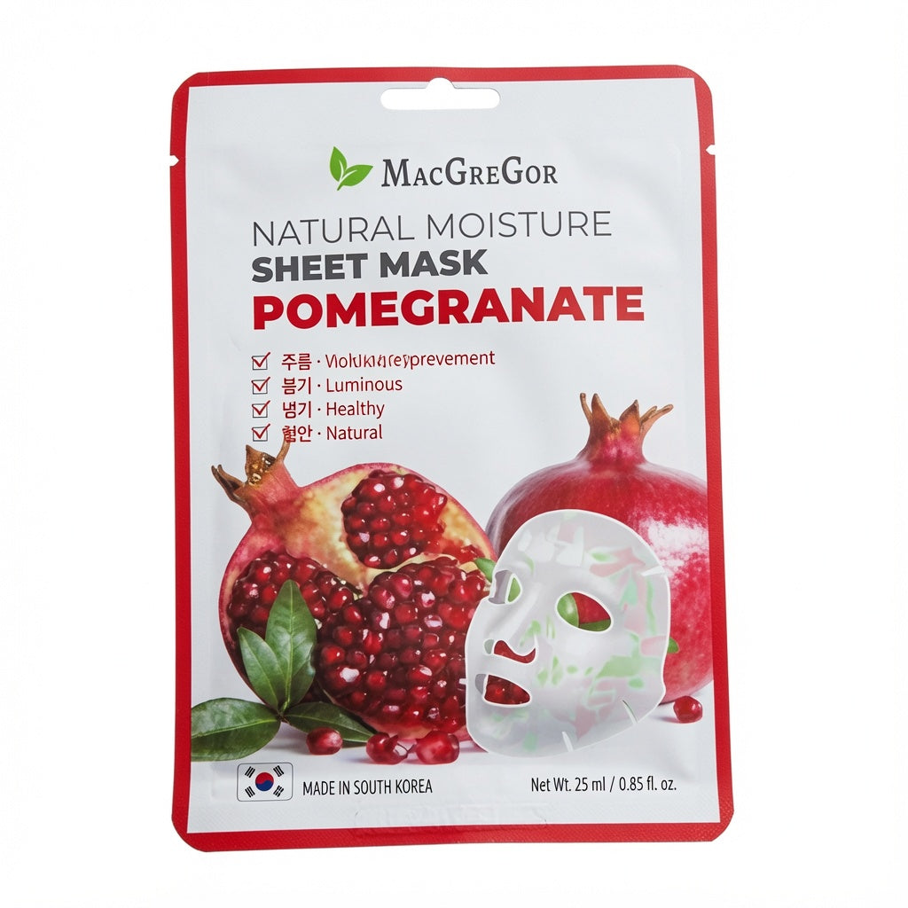 MacGregor Natural Moisture Sheet Mask Pomegranate 23ml