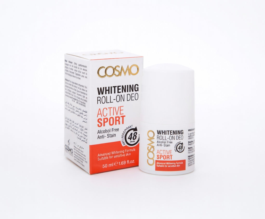 COSMO Whitening Roll-On (Active Sport) Deodorant 48Hr Anti-perspirant 1.69 oz 50ml