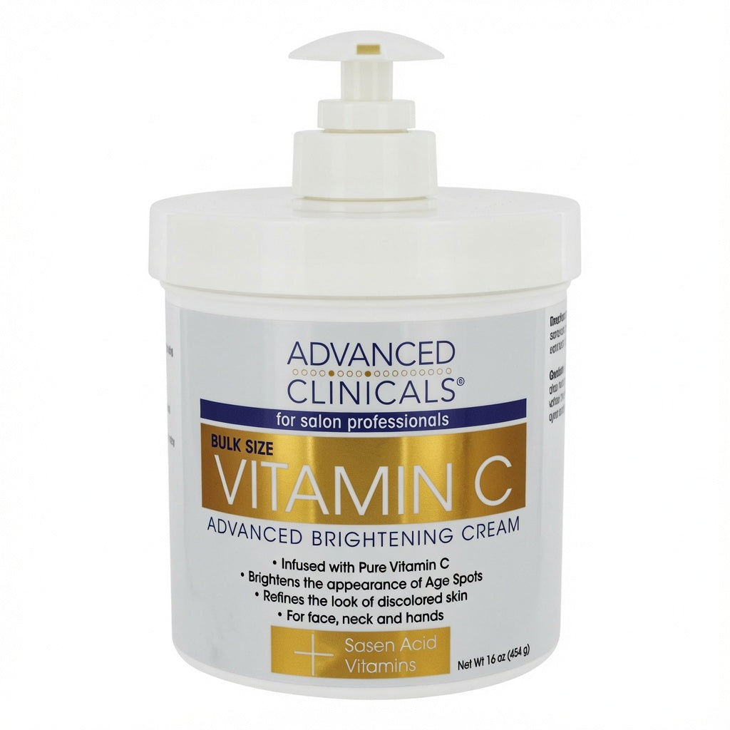 ADVANCED CLINICALS Vitamin C (Advanced Brightening) Cream 16 oz (1LB) 454g