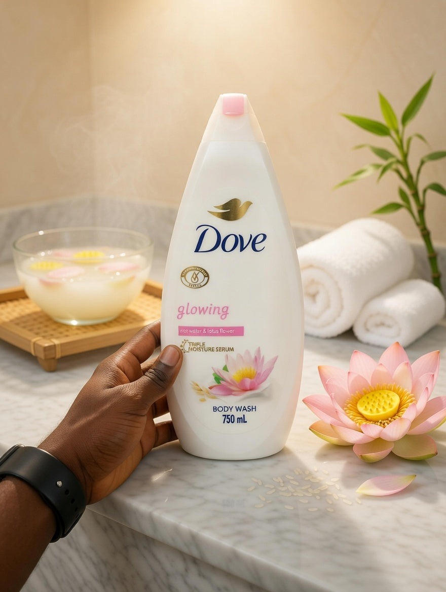 DOVE -GLOWING  (rice water and lotus flower) 750ml