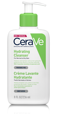 CERAVE -Hydrating Cleanser | Daily Face &amp; Body Wash for Normal to Dry Skin | 236 ml