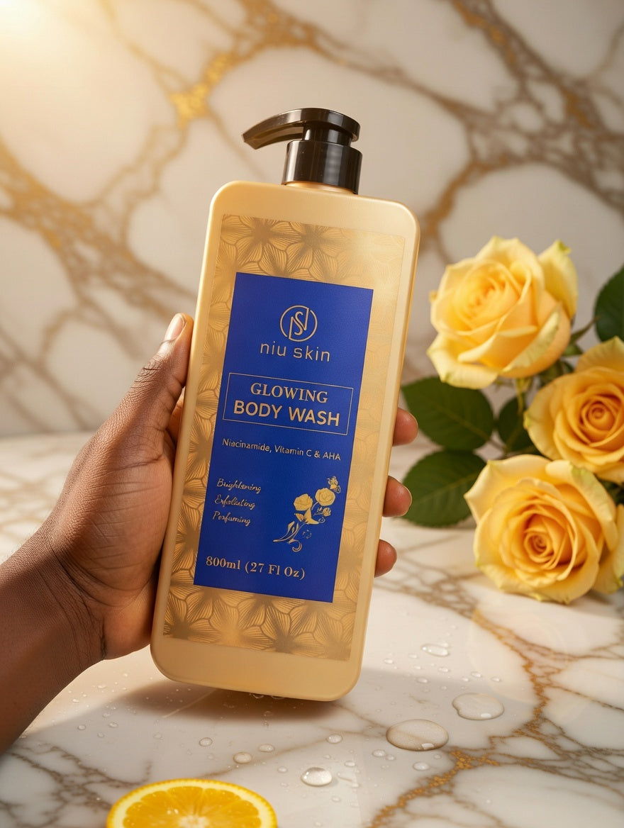 NIU SKIN Glowing (Niacinamide, Vitamin C &amp; AHA) Body Wash 800ml