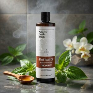 NATURES GENTLE TOUCH -Thai Basil Oil Bath &amp; Shower Concentrate (500ml)