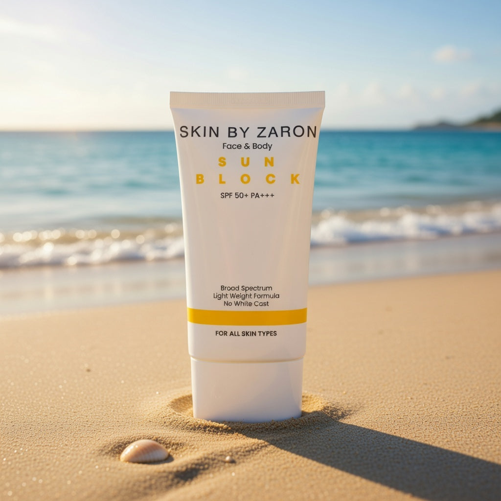 SKIN BY ZARON -Face &amp; body (SUN BLOCK) SPF 50+ PA+++ 80g