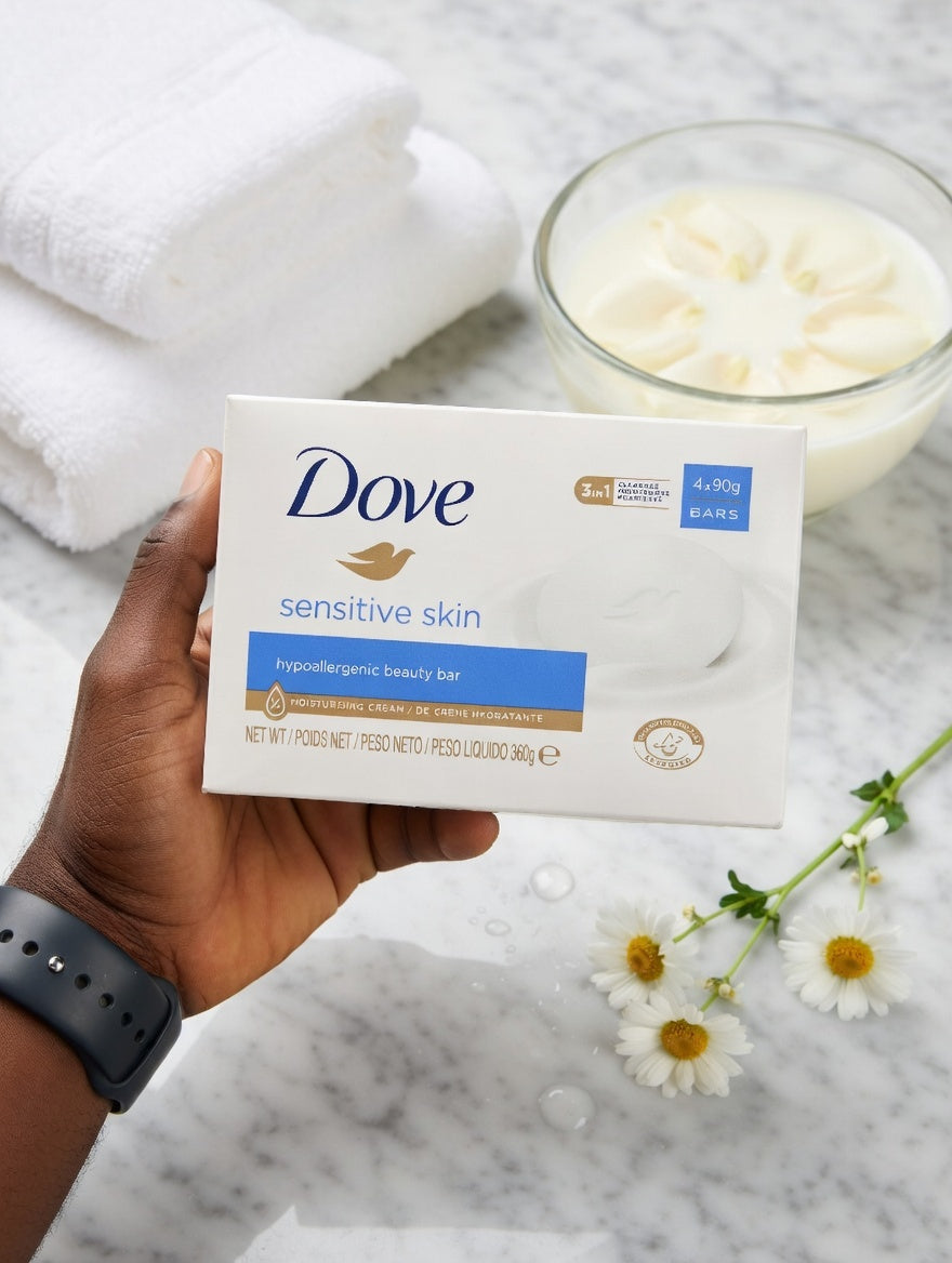 DOVE -Hypoallergenic Beauty Bar (Sensitive Skin) 90g x4