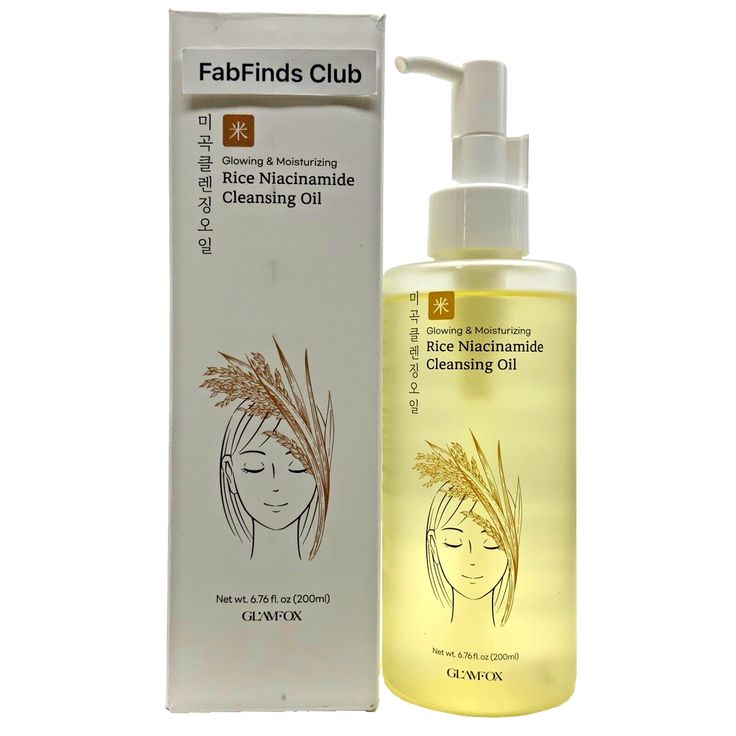 GLAMFOX -Glowing & Mosturizing Rice Niacinamide Cleansing Oil 200ml