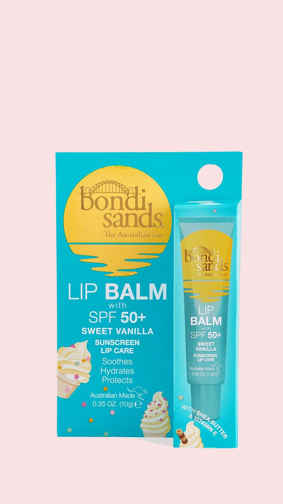 BONDI SANDS -Sweet Vanilla SPF50+ Sunscreen Lip Care 0.35 oz 10g