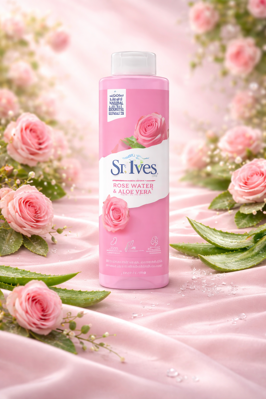 ST IVES Refreshing (Rose Water and Aloe Vera) Body Wash 650ml.