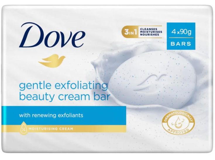 DOVE -Beauty Cream Bar (Gentle Exfoliating) 90g x4