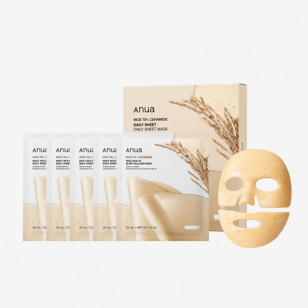 ANUA Rice 70 Glow Collagen Mask 38g(1 Piece)