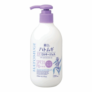 KUMANO YUSHI -HATOMUGI Refined White (UV Care &amp; Tone-up) UV Milky Gel SPF31 PA+++ 250ml