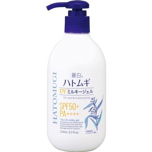KUMANO YUSHI -REIHAKU Hatomugi White (UV Care &amp; Moisturizing) UV Milky Gel SPF 50 PA+++ 250ml