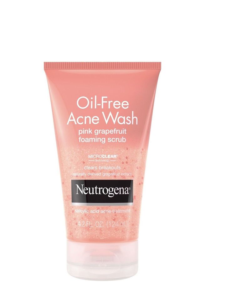 NEUTROGENA -Oil Free Acne Wash (Pink Grapefruit) Foaming Scrub 124ml