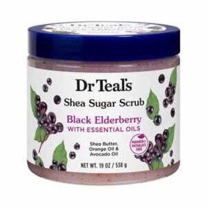 DR TEALS Shea Sugar Scrub (Black Elderberry) 538g