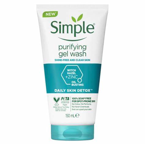 SIMPLE Daily Skin Detox Purifying Face Wash 150ml