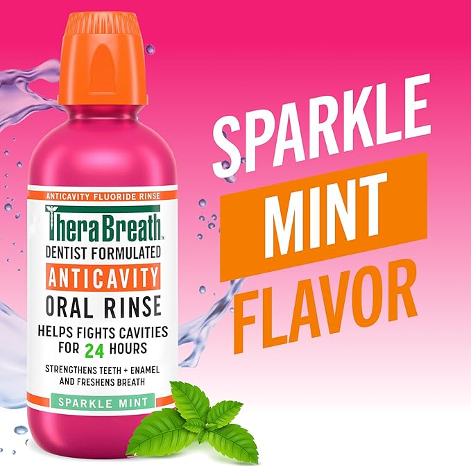 THERABREATH - Dentist Formulated Anti Cavity (Sparkle Mint) Oral Rinse 473ml
