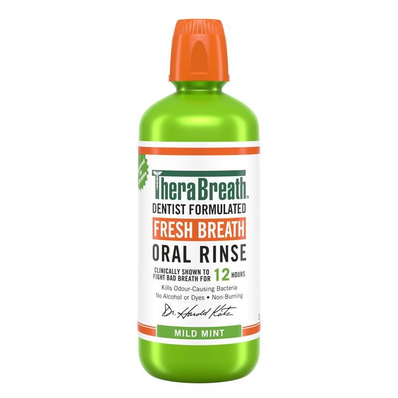 THERABREATH Dentist Formulated Fresh Breath (Mild Mint) Oral Rinse 473ml
