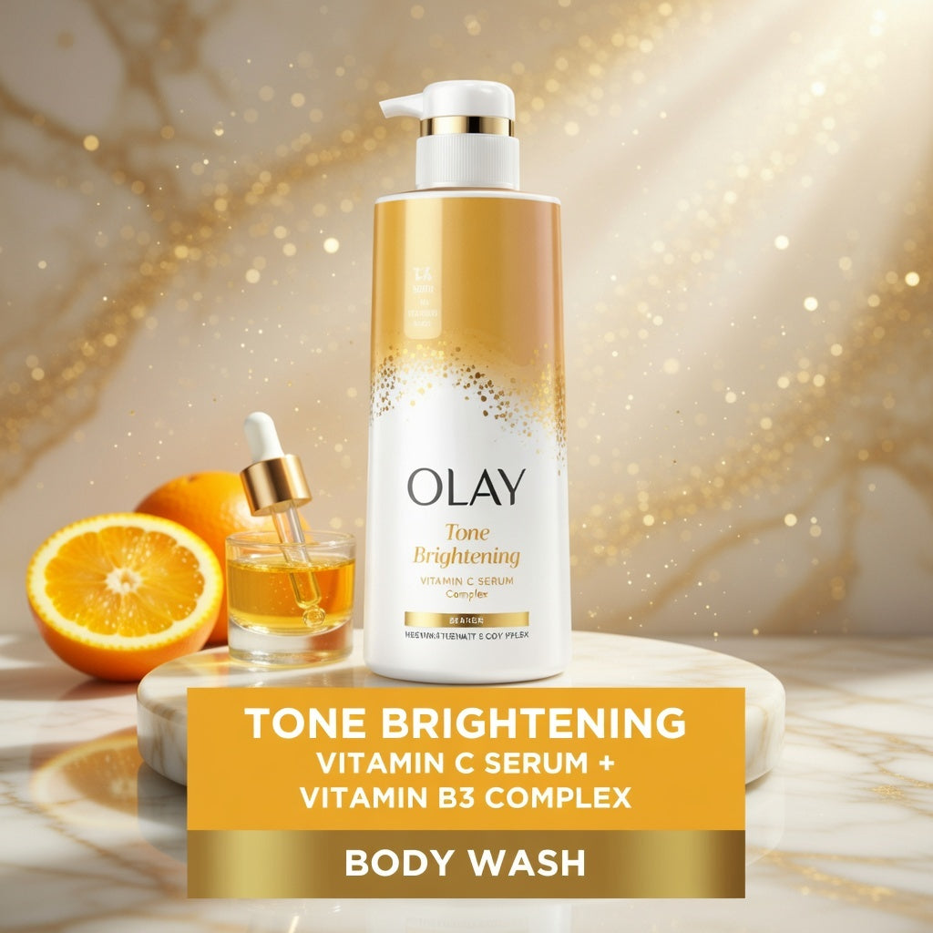 OLAY -Tone Brightening (Vitamin C serum complex + B3) Body Wash 20 Oz 591ml