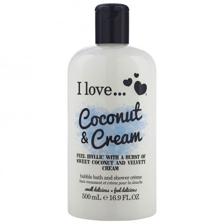 I LOVE -(COCONUT &amp; CREAM) Bath and Shower Creme 500ml