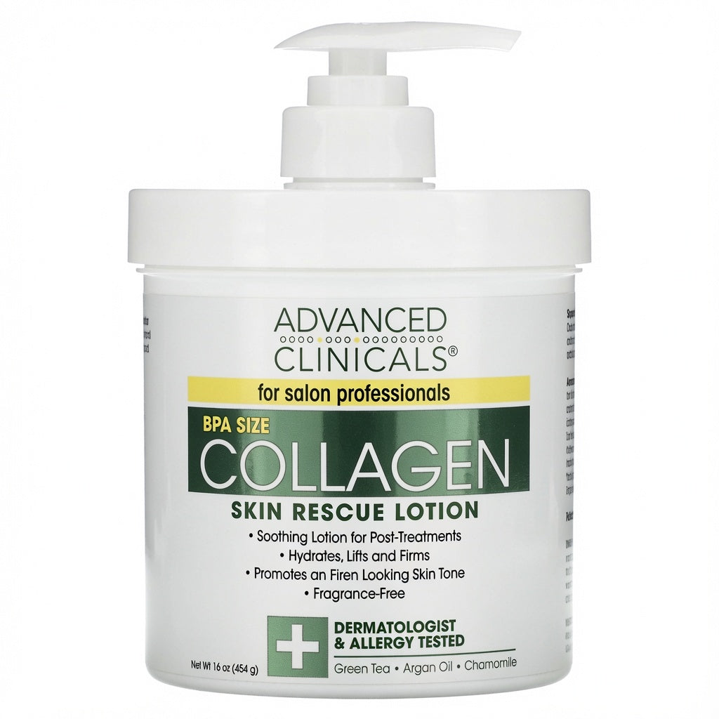 ADVANCED CLINICALS -Collagen (skin rescue) Cream 16 oz (1LB) 454g