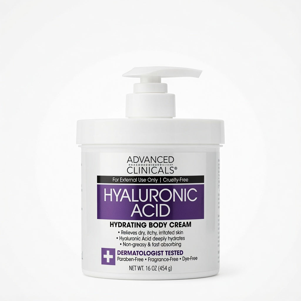 ADVANCED CLINICALS Hyaluronic Acid Cream 16 oz 454g