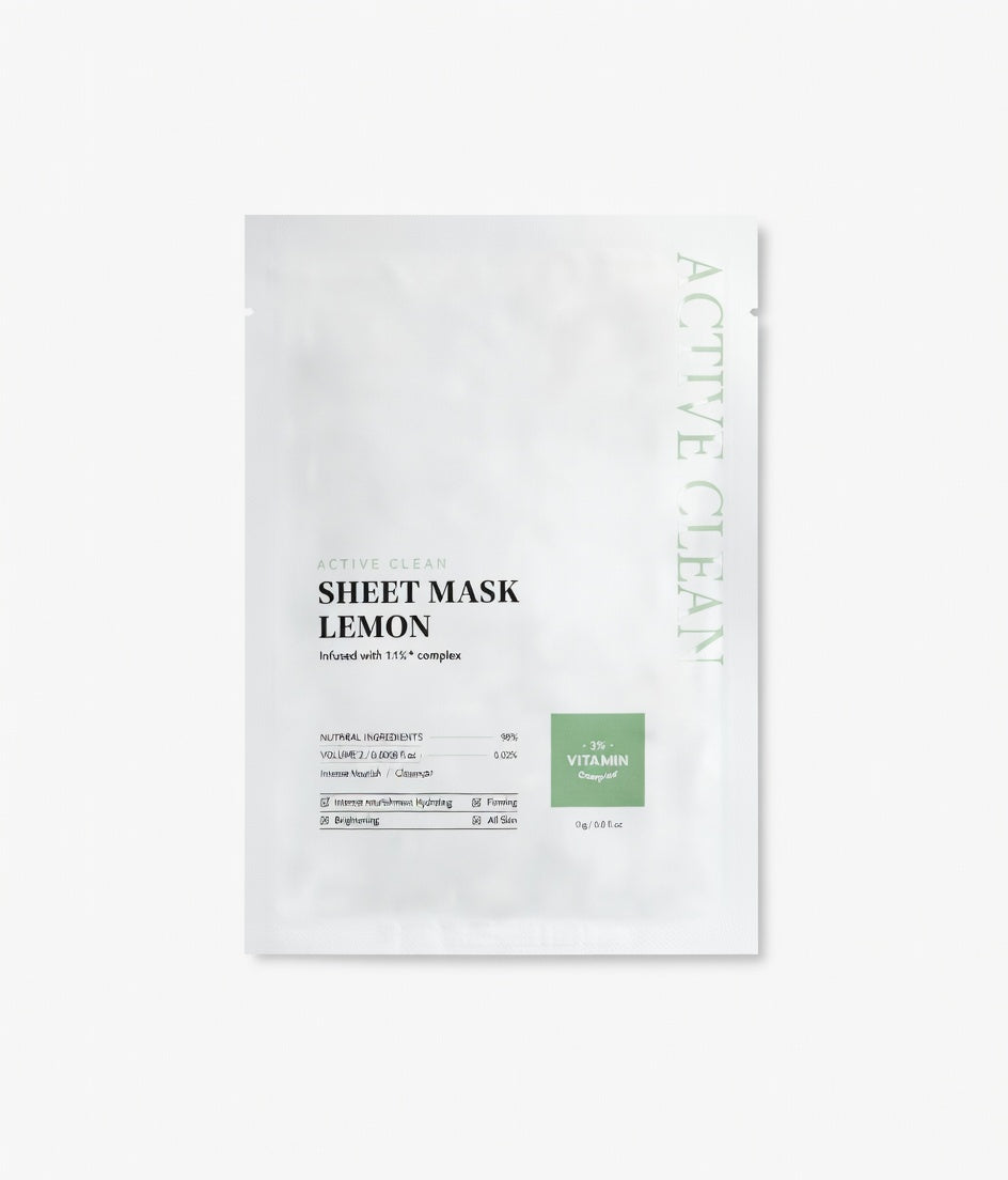 VILLAGE 11 FACTORY ACTIVE CLEAN SHEET MASK LEMON 23g